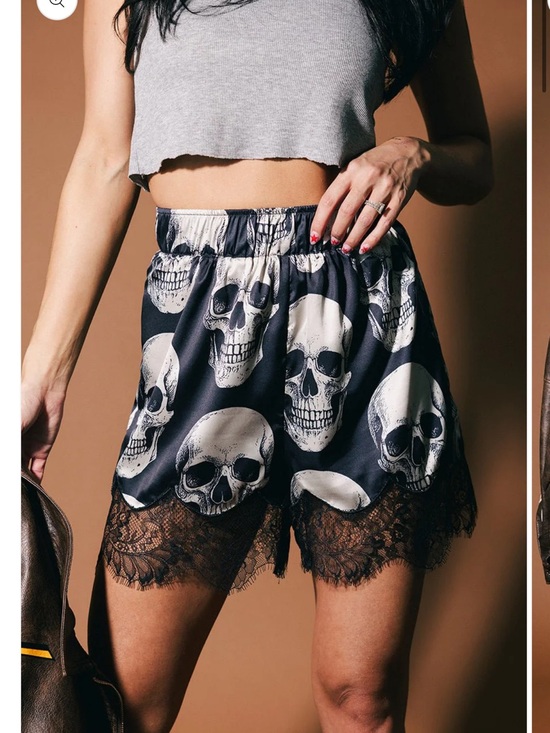 Dressed in LALA Pants - Dressed in lala Bad To The Bone Satin Bloomer Shorts, XS